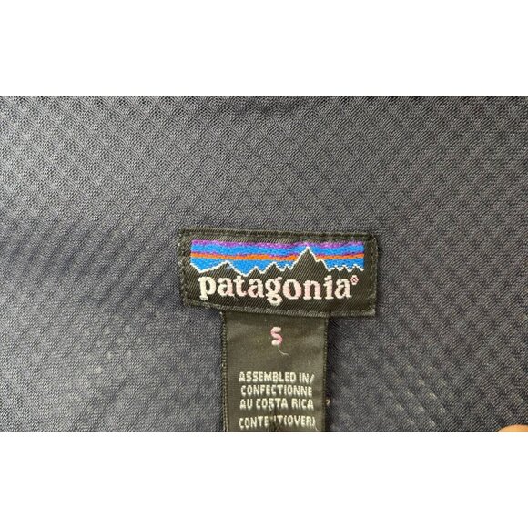 Patagonia Vtg Women’s Blue Ripstop Hooded Jacket Fleece Lined Outdoor Coat Sz SM - Picture 10 of 12